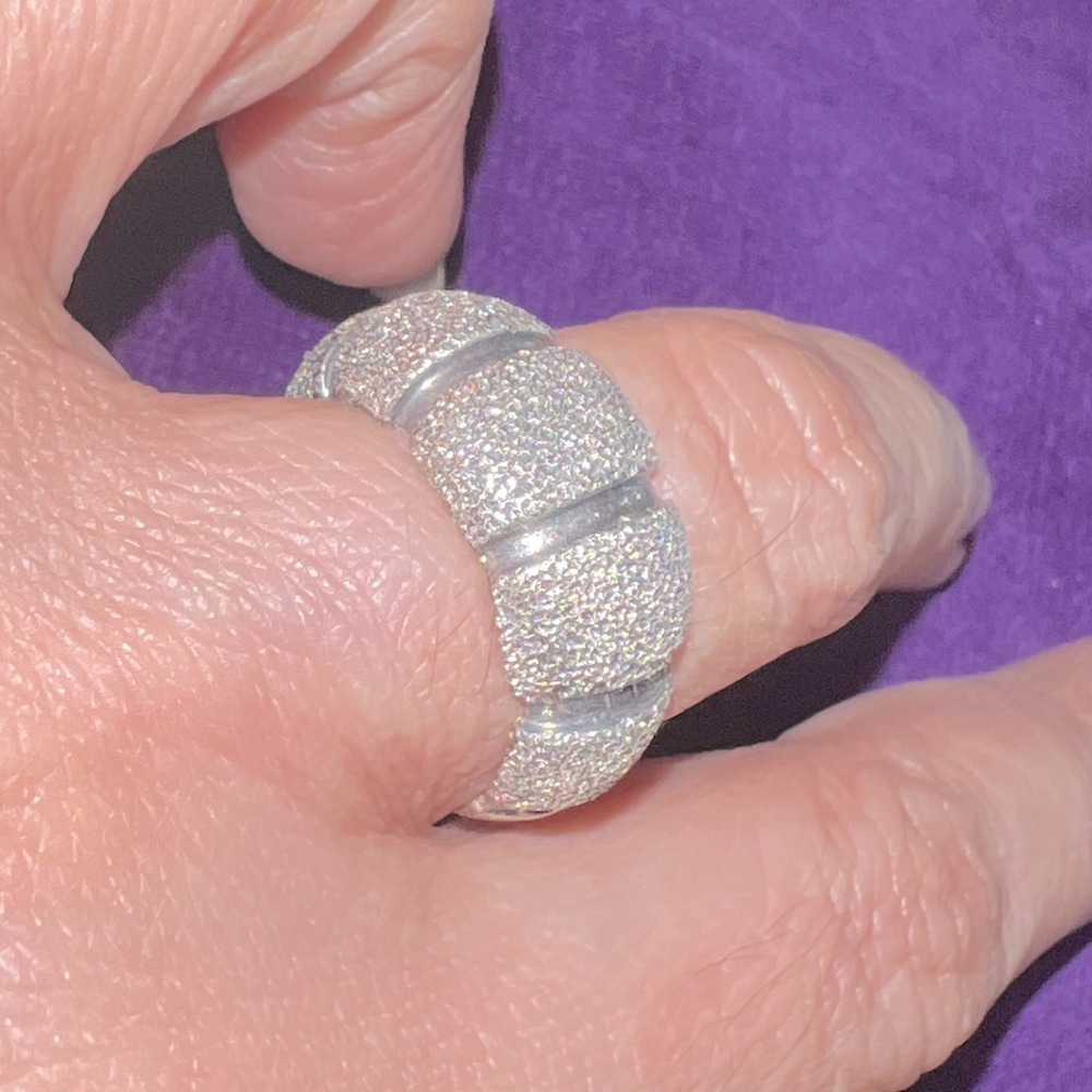 Milor Diamond cut section ring in sterling silver‎ 7